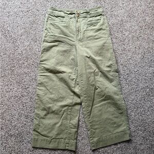 Olive Green A New Day Wide-Leg Cropped Pants